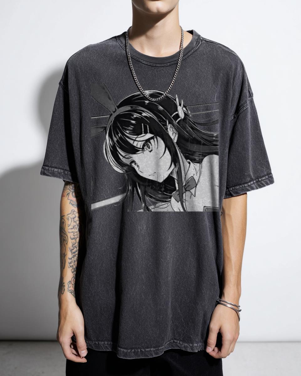 Minimalist Mai Sakurajima Bunny Girl Senpai Anime T-Shirt - Seishun Buta Yarou Fan