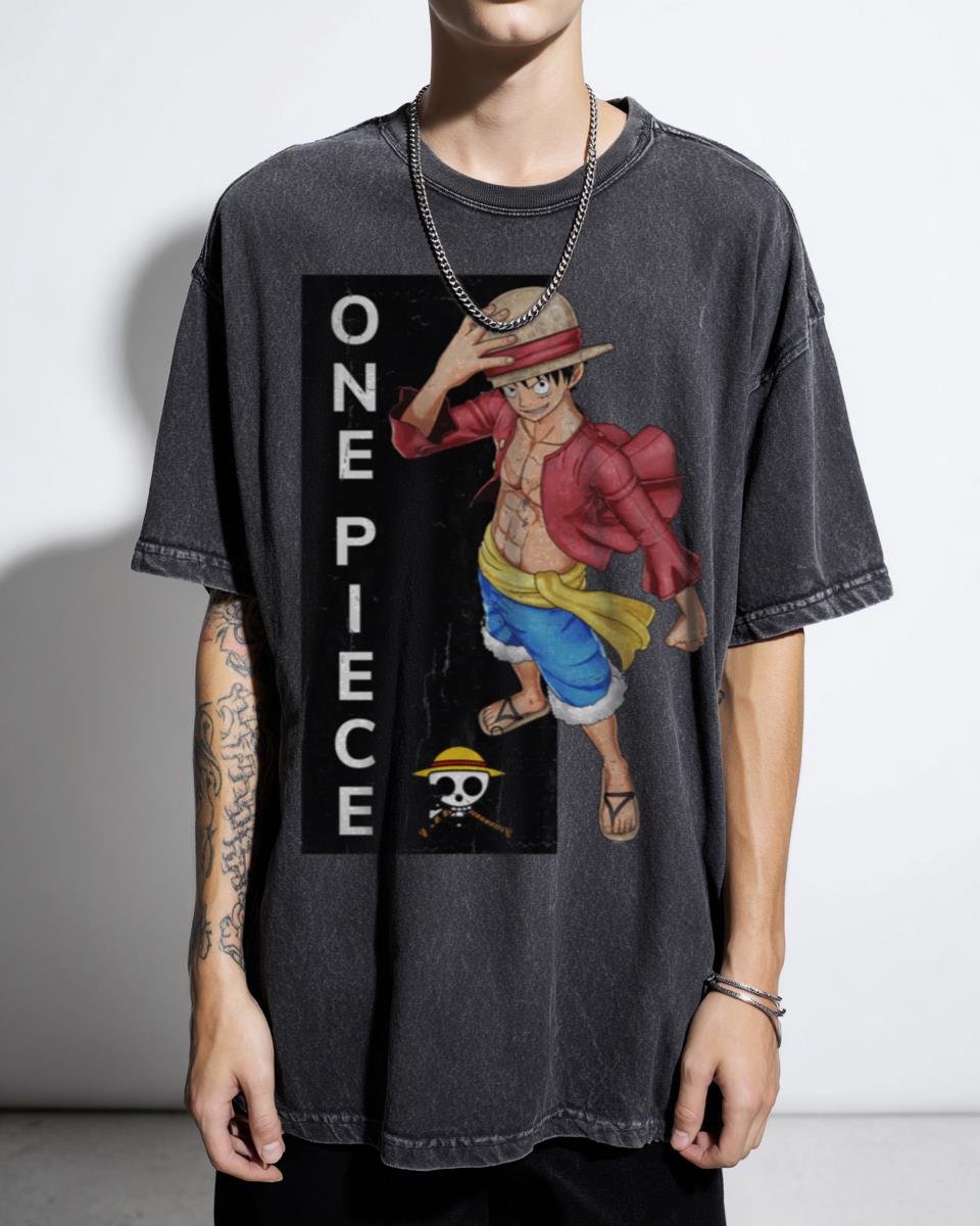 Minimalist One Piece Anime Logo T-Shirt - Vintage Japanese Manga Fan Art