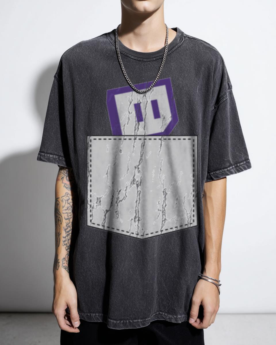 Minimalist Twitch Icon Pocket Logo T-Shirt - Gamer Streamer Apparel