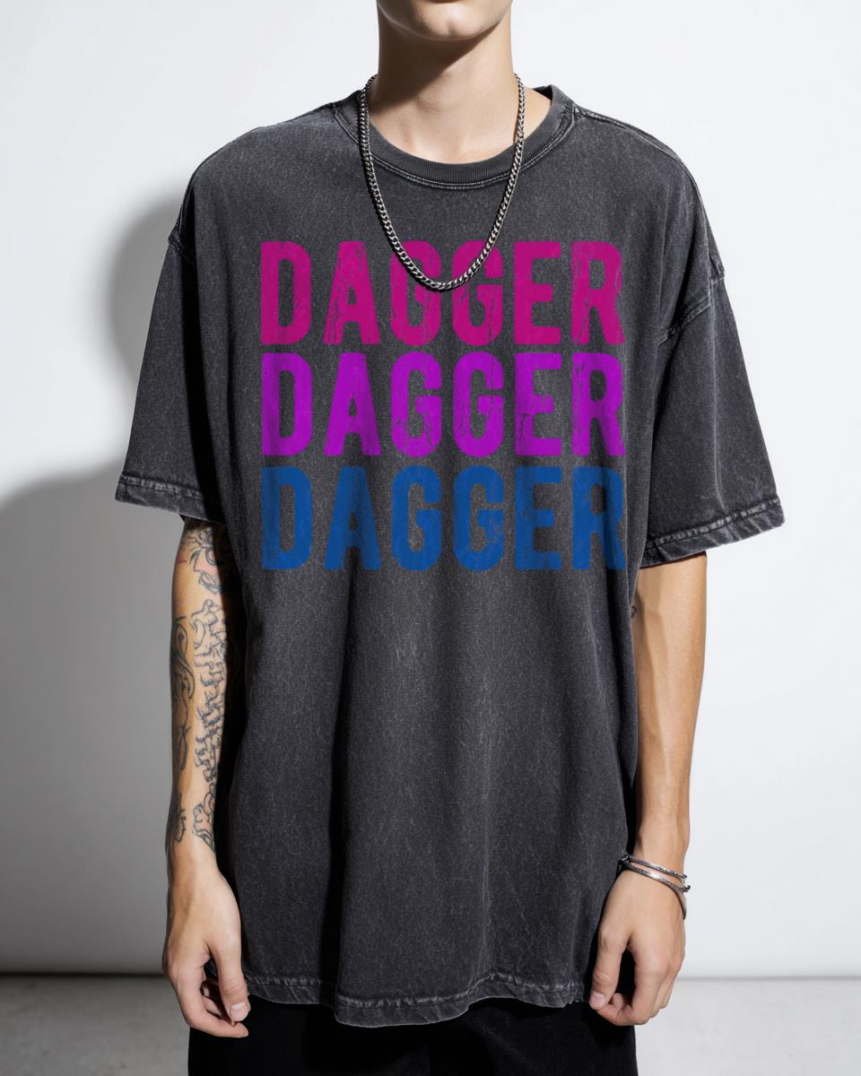 Minimalistic Dagger Dagger Dagger Critical Role T-Shirt - Bisexual Flag LGBTQ+ Vox Machina Fan Unisex