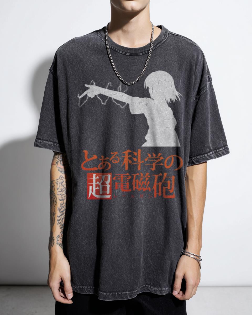 Misaka Mikoto Railgun Anime T-Shirt - A Certain Scientific Kanji