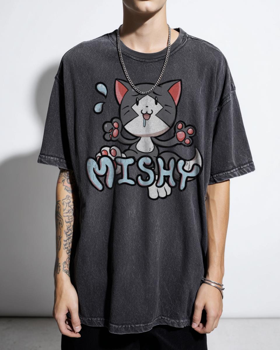 Mishy the Cat Falcom JRPG Mascot T-Shirt - Cute Video Game Kitty Fan Unisex