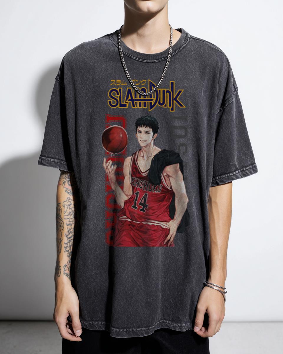 Mitsui Hisashi Shohoku 14 Basketball Anime T-Shirt - Slam Dunk Manga Fan