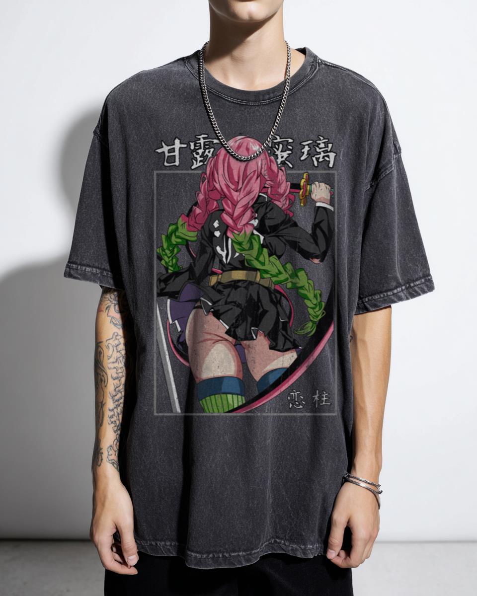 Mitsuri Kanroji Kimetsu no Yaiba Anime T-Shirt - Demon Slayer Love Hashira