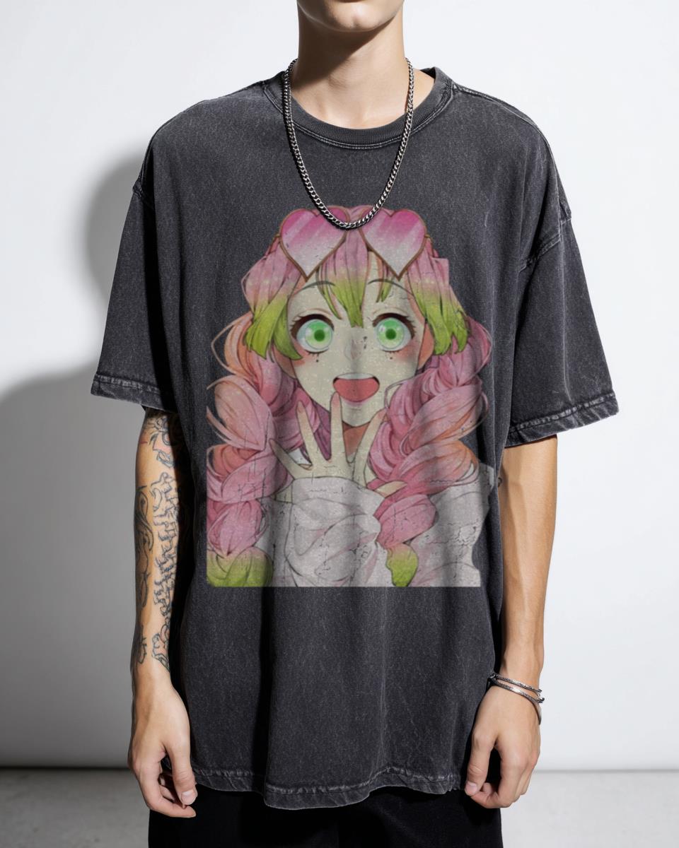 Mitsuri Kanroji Waifu Anime T-Shirt | Demon Slayer Manga Tee