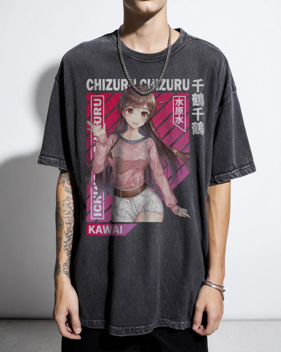 Mizuhara Chizuru Ichinose Kawaii Anime T-Shirt - Rent A Girlfriend Waifu Manga Fan
