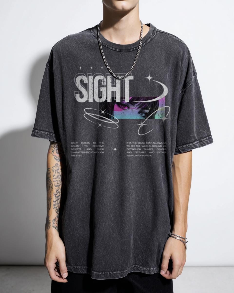 Modern Anime Eye Sight Streetwear T-Shirt - Trendy Fashion Graphic for Unisex