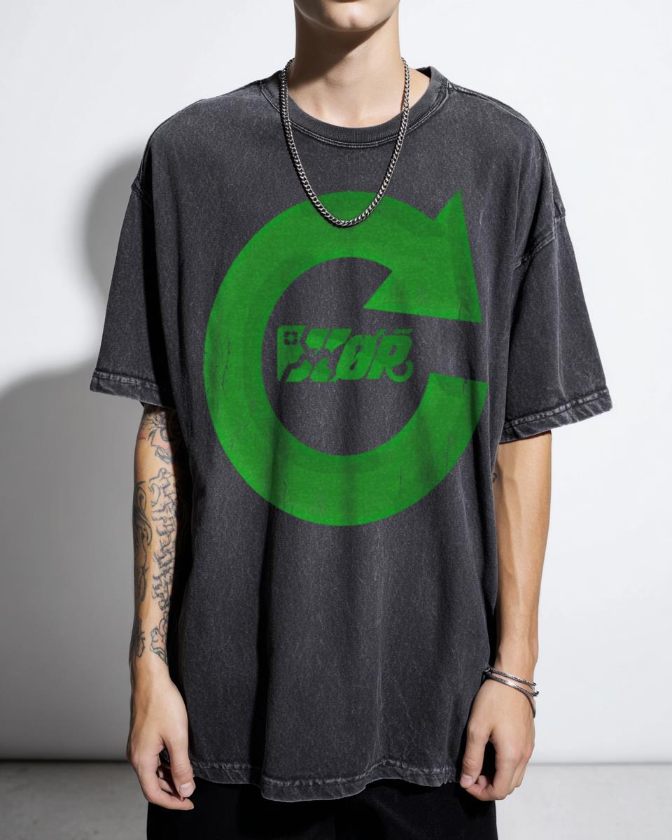 Modern Green Swirl Abstract T-Shirt - Trendy Creative Fashion Unisex