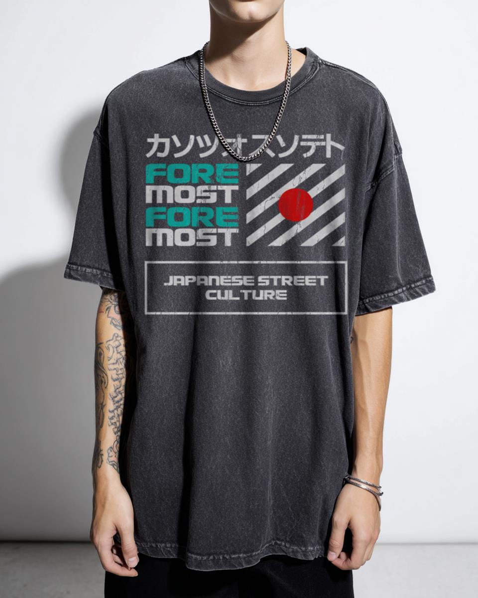 Modern Tokyo Neon Urban Streetwear T-Shirt - Japanese Harajuku Culture Style