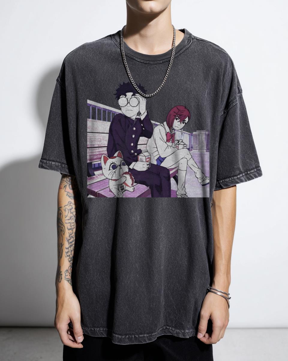 Momo Ayase Okarun Ken Takakura Dandadan Anime Aesthetic T-Shirt - Manga Fan Unisex