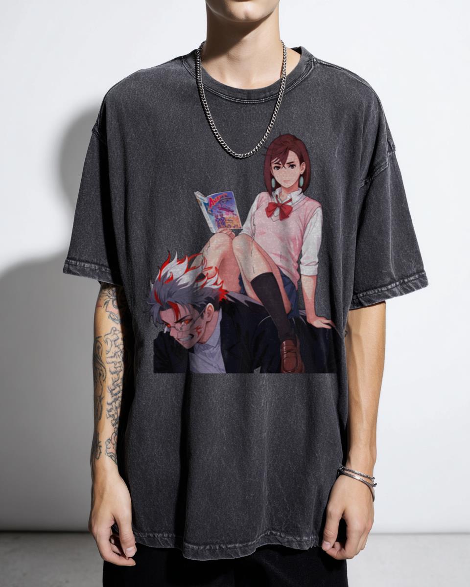Momo Ayase Okarun Ken Takakura Dandadan Anime Aesthetic T-Shirt - Manga Fan Unisex