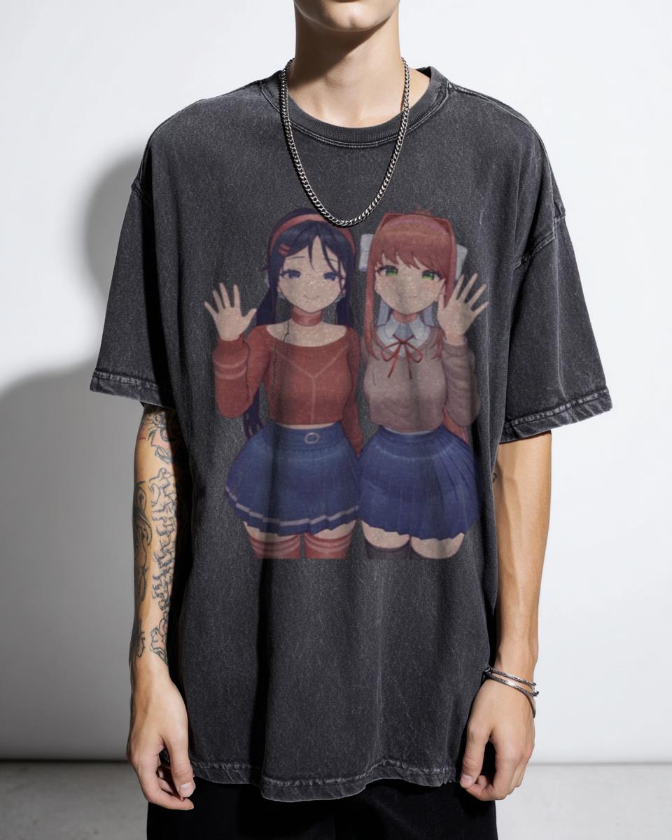 Monika & Mita T-Shirt | DDLC Miside Anime Yandere Fan Tee