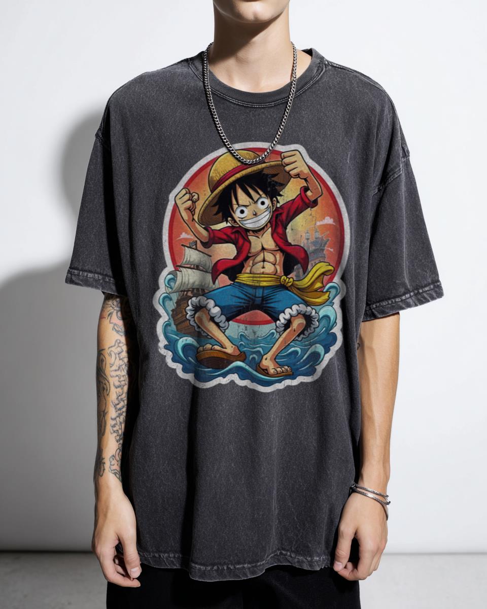 Monkey D Luffy One Piece Anime T-Shirt - Straw Hat Gomu Gomu Fan Unisex