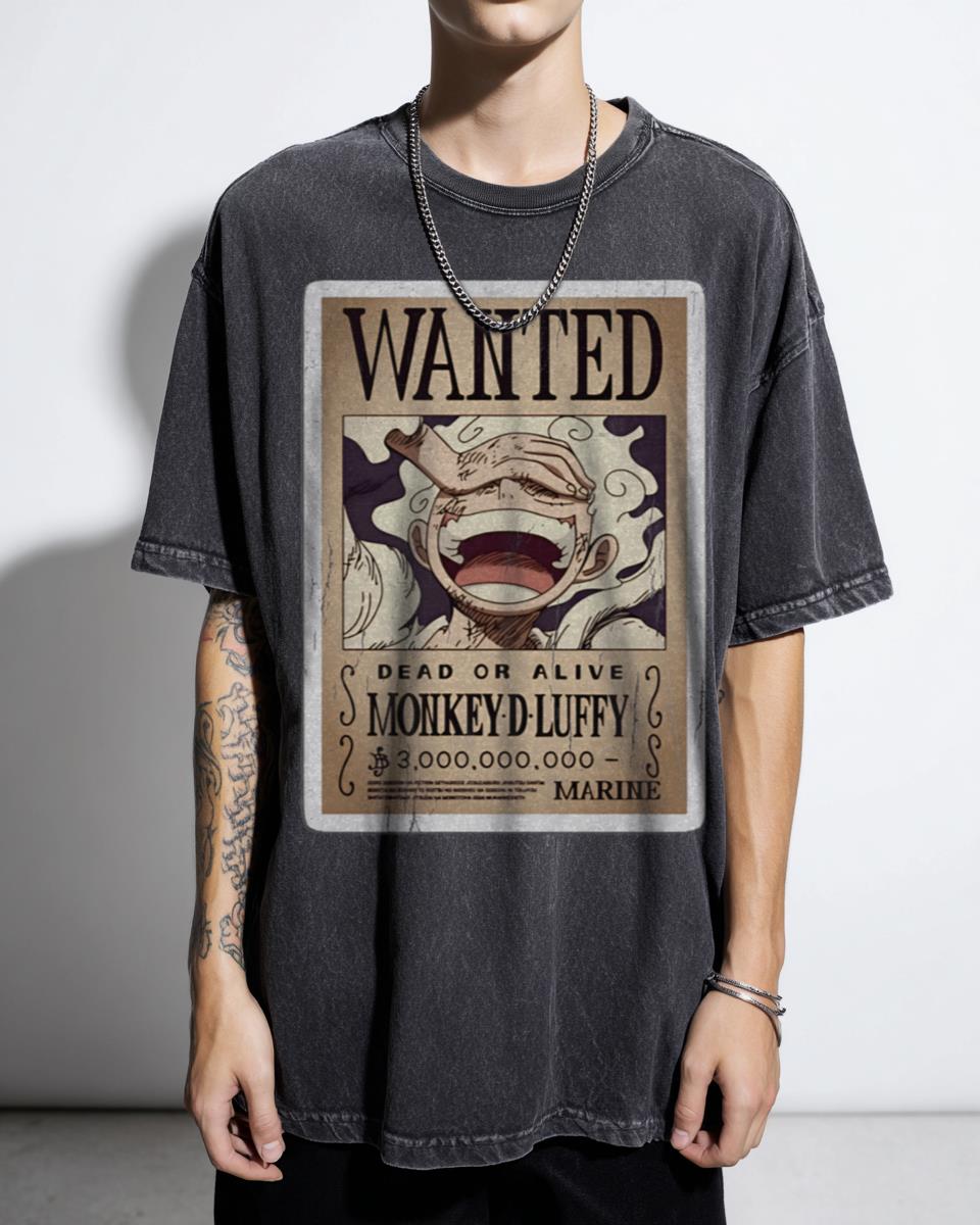 Monkey D. Luffy Wanted Poster T-Shirt - One Piece Anime Fan