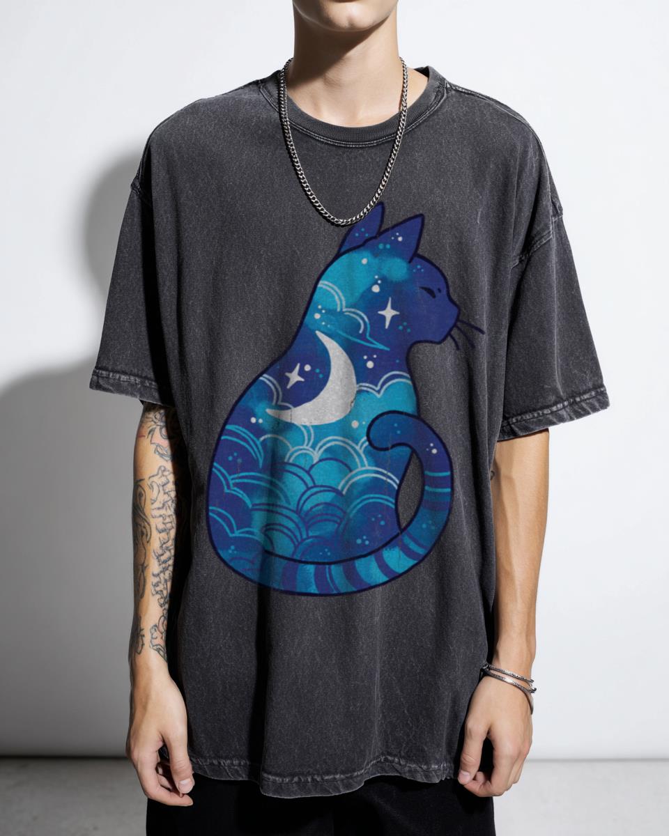 Moon Spirit Cat T-Shirt | Kawaii Anime Cat Lover Tee