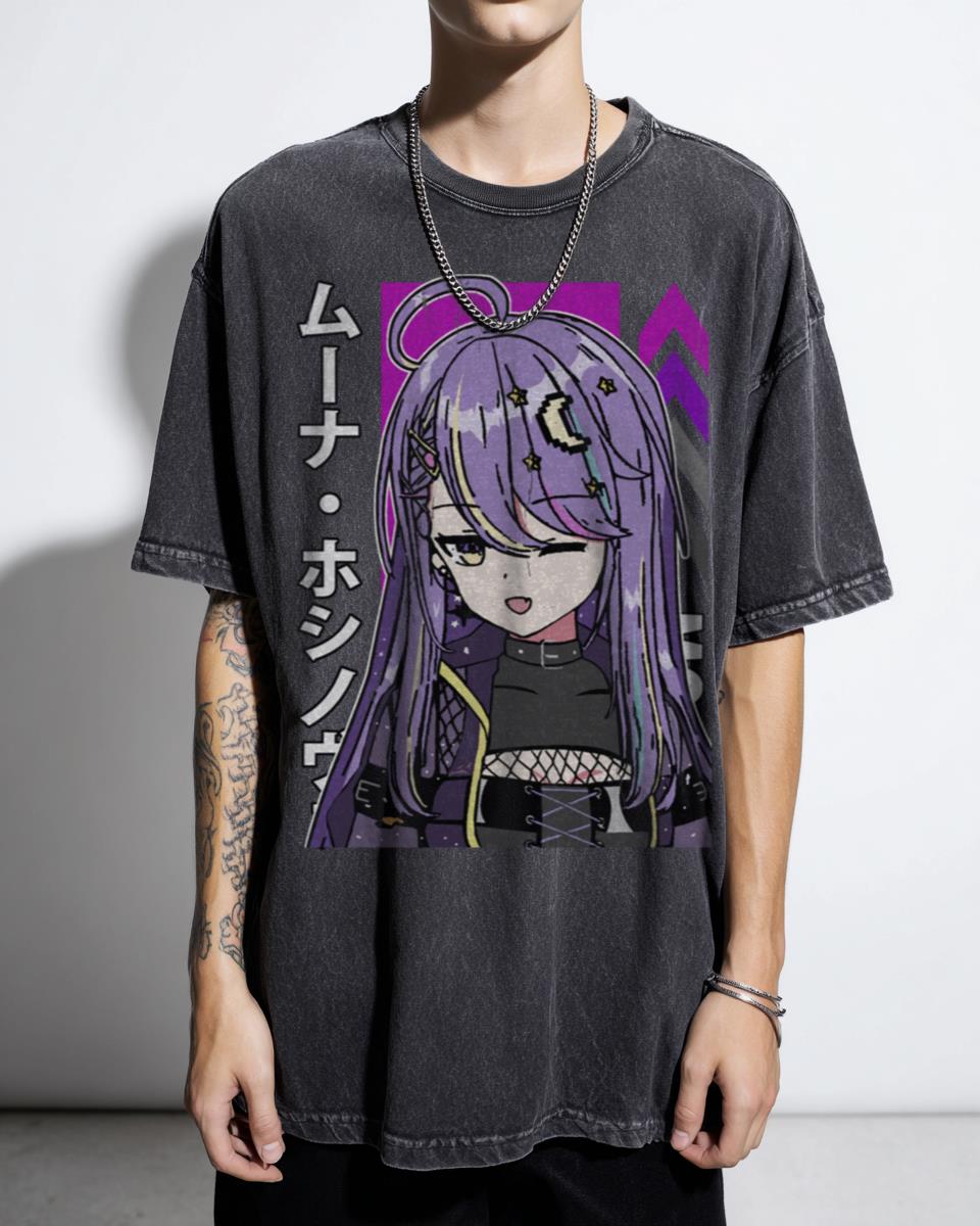 Moona Hoshinova Hololive ID Wink T-Shirt - Virtual Youtuber Vtuber Fan Tee