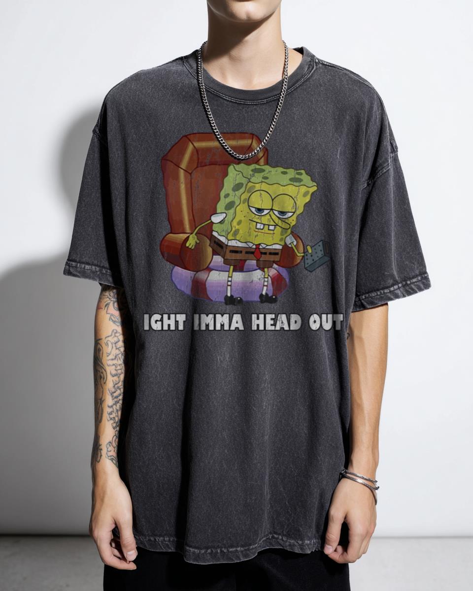 Mr. Krabs 'IGHT IMMA HEAD OUT' Meme T-Shirt - Funny Spongebob Cartoon Apparel