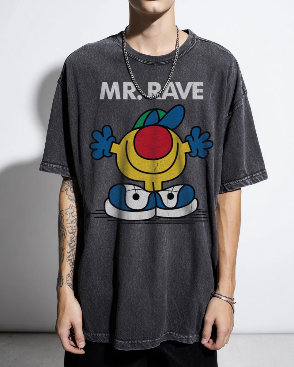 Mr Rave Acid House Techno Music T-Shirt - Electronic Dance Party Clubbing Tee