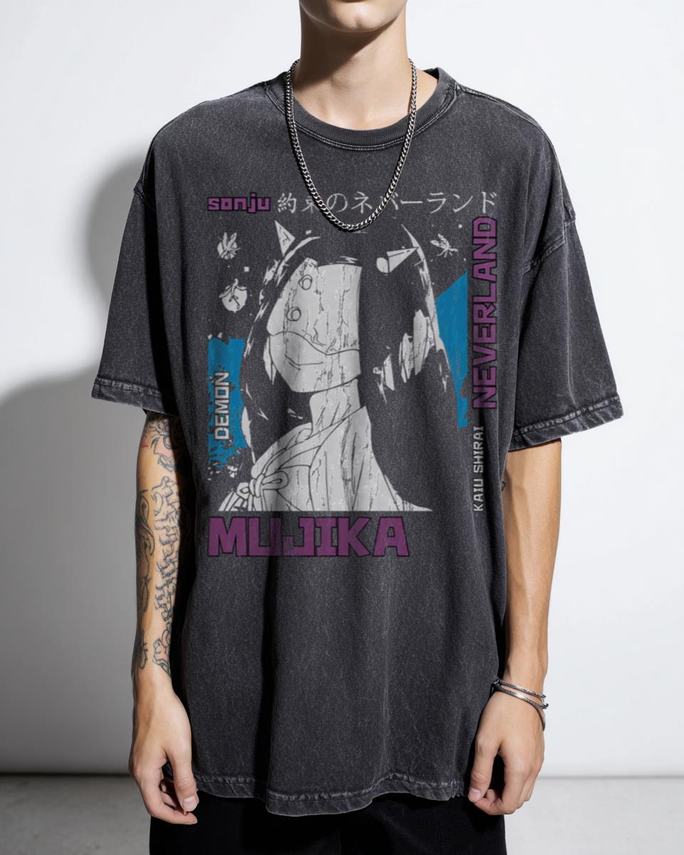 Mujika The Promised Neverland Anime T-Shirt - Demon Manga Emma Norman Ray Fan