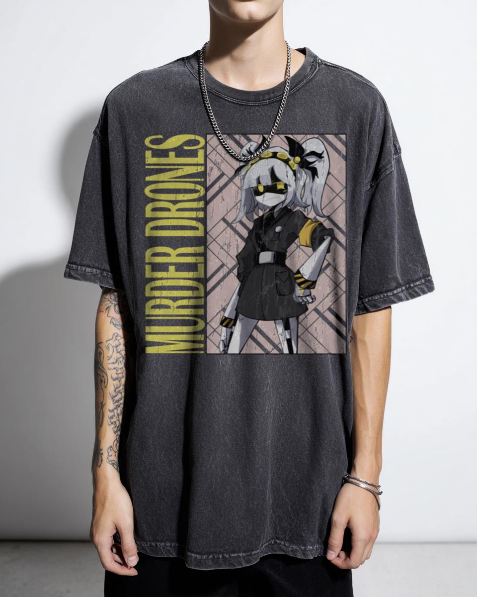 Murder Drones Uzi Doorman Anime T-Shirt - Sci-Fi Fan Art Collection Unisex