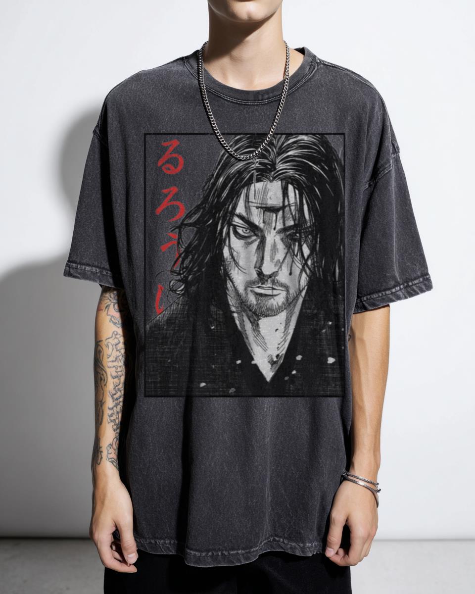 Musashi Miyamoto Vagabond Manga T-Shirt - Classic Samurai Warrior Art