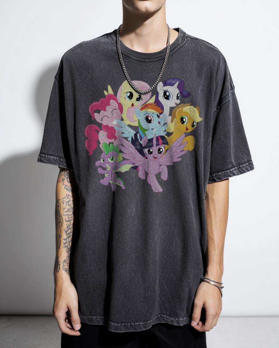 My Little Pony Mane 6 & Spike T-Shirt - Friendship is Magic Cartoon Kids