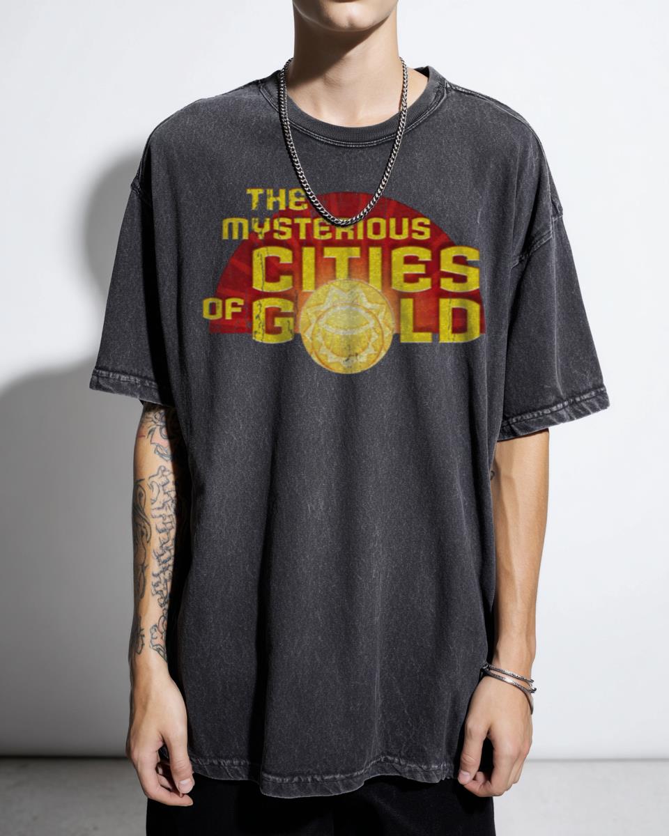 Mysterious Cities of Gold Logo Retro 80s Anime T-Shirt - Nostalgic Adventure Unisex