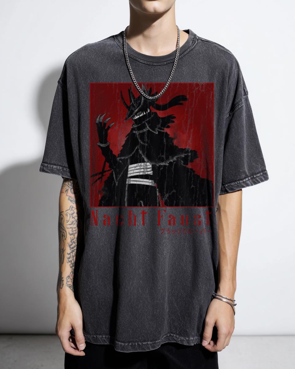 Nacht Faust Black Clover T-Shirt - Anime Devil Manga Aesthetic