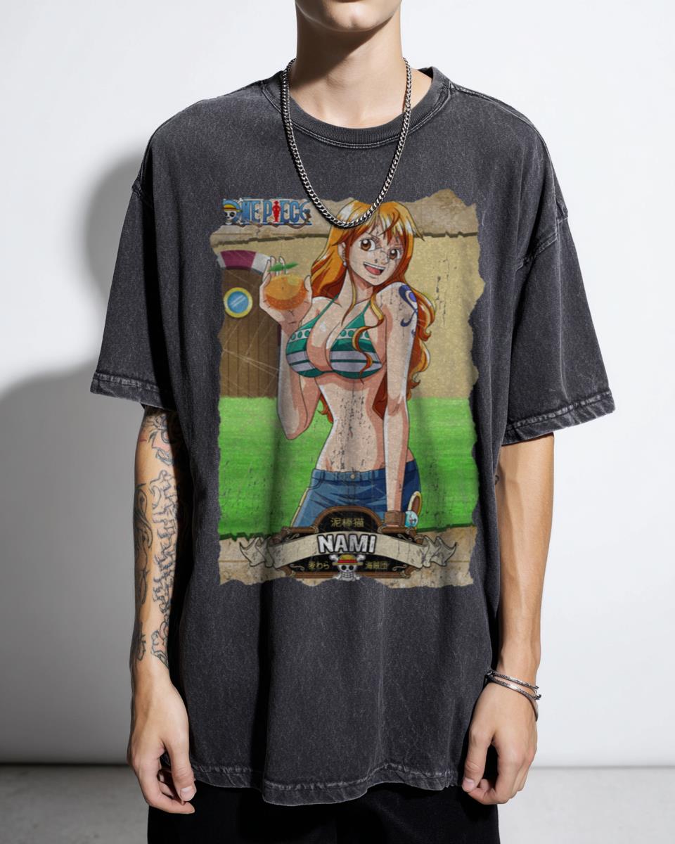Nami One Piece Anime T-Shirt - Straw Hat Navigator Manga