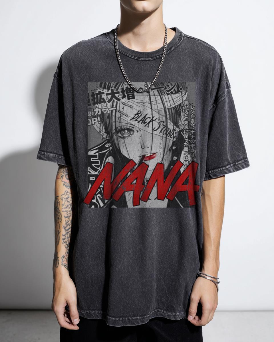 Nana Anime Nana Osaki Black Stones Band T-Shirt | Trapnest