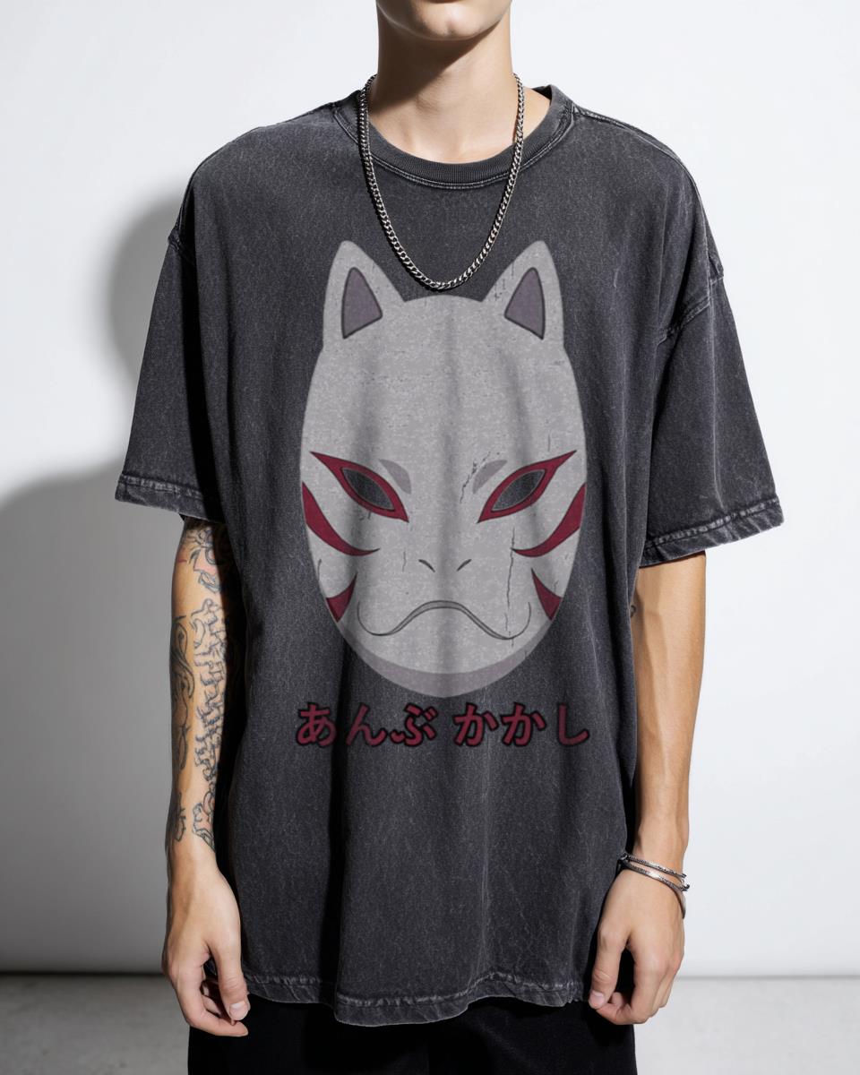Naruto ANBU Special Forces Mask Anime T-Shirt - Konoha Ninja Manga Fan