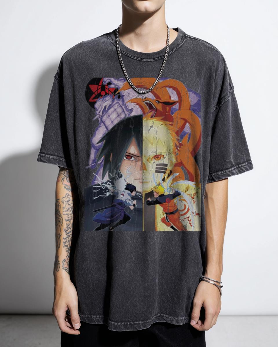 Naruto Uzumaki Hidden Leaf Village Anime T-Shirt - Konoha Ninja Manga Fan