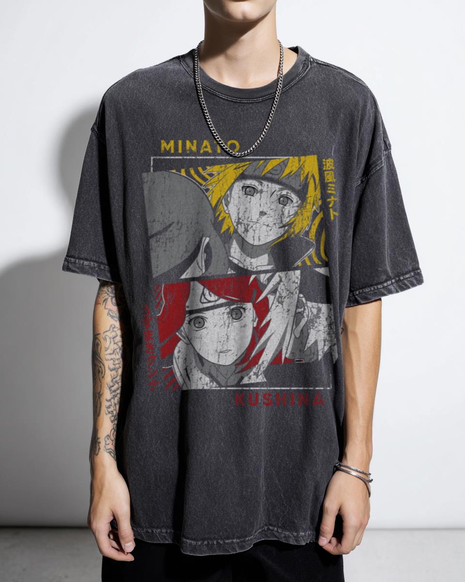 Naruto Yellow Flash & Kushina T-Shirt | Minato & Uzumaki Tee