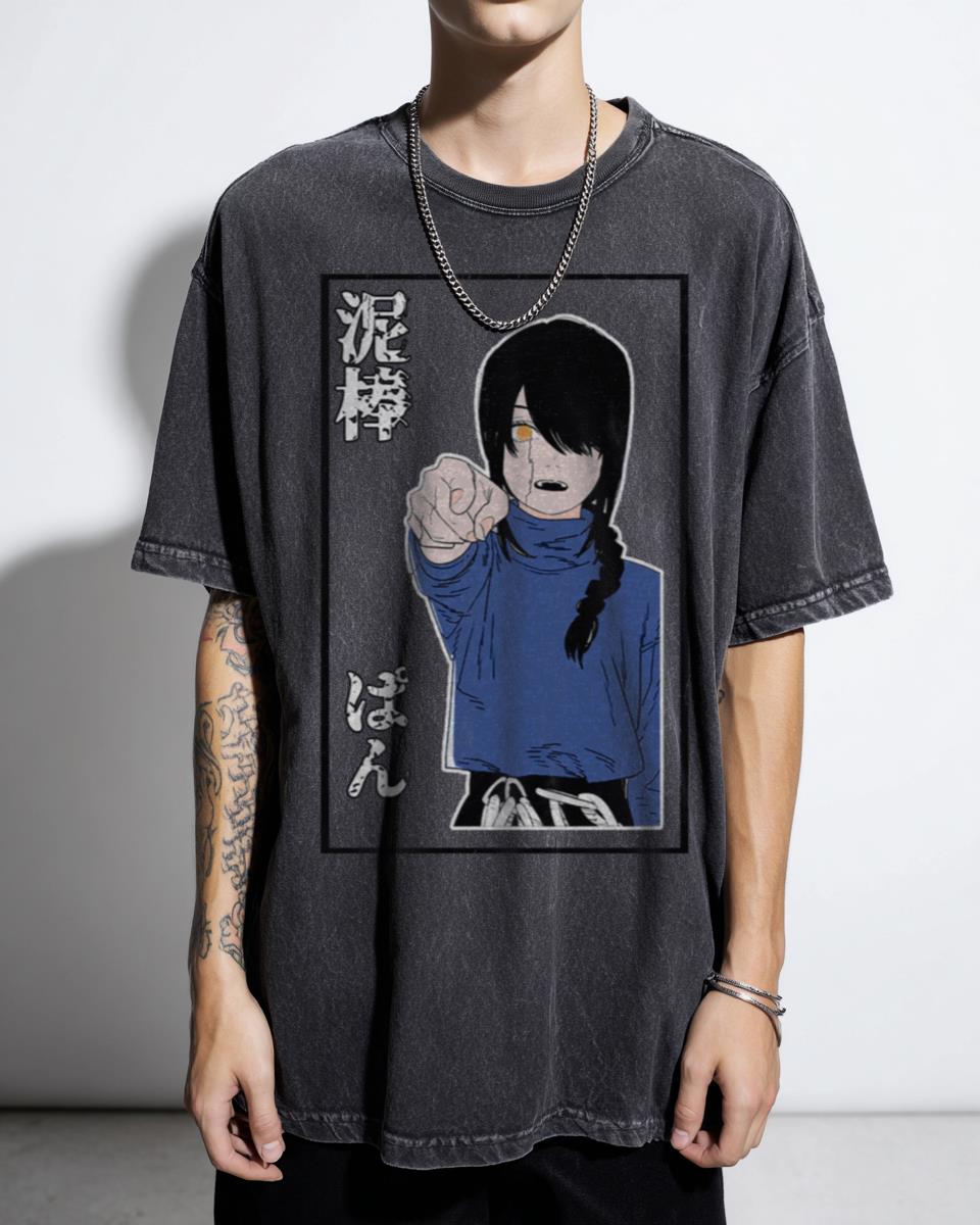Nayuta Chainsaw Man Anime T-Shirt with Japanese Text - Manga Character Fan Art Unisex
