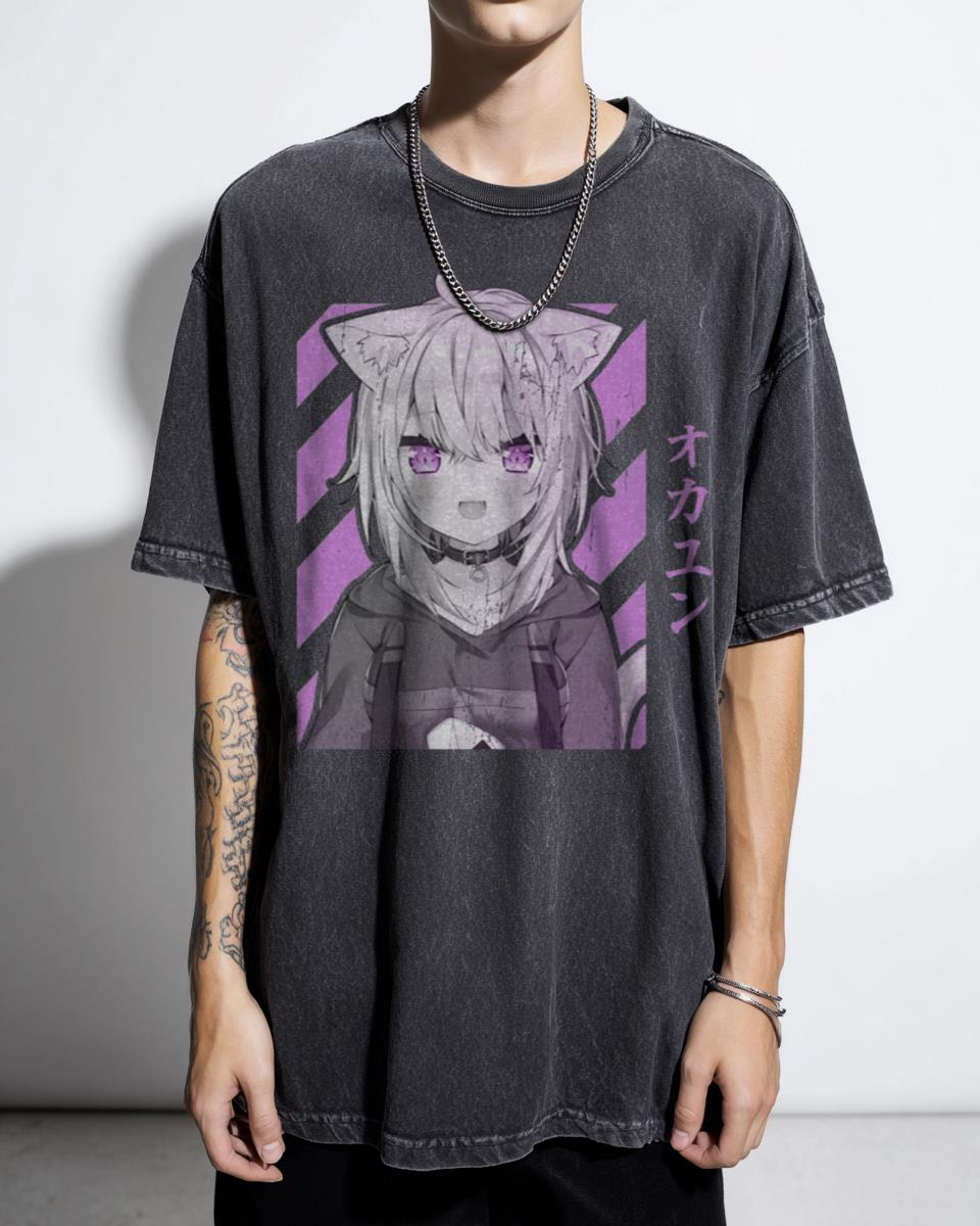 Nekomata Okayu Hololive VTuber Anime T-Shirt - Japanese Virtual Youtuber Fan