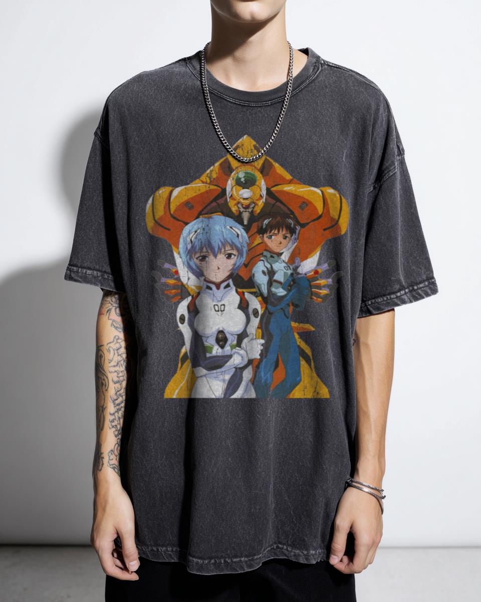 Neon Genesis Evangelion Apocalyptic Anime T-Shirt - Shinji Asuka Mecha Fan Tee
