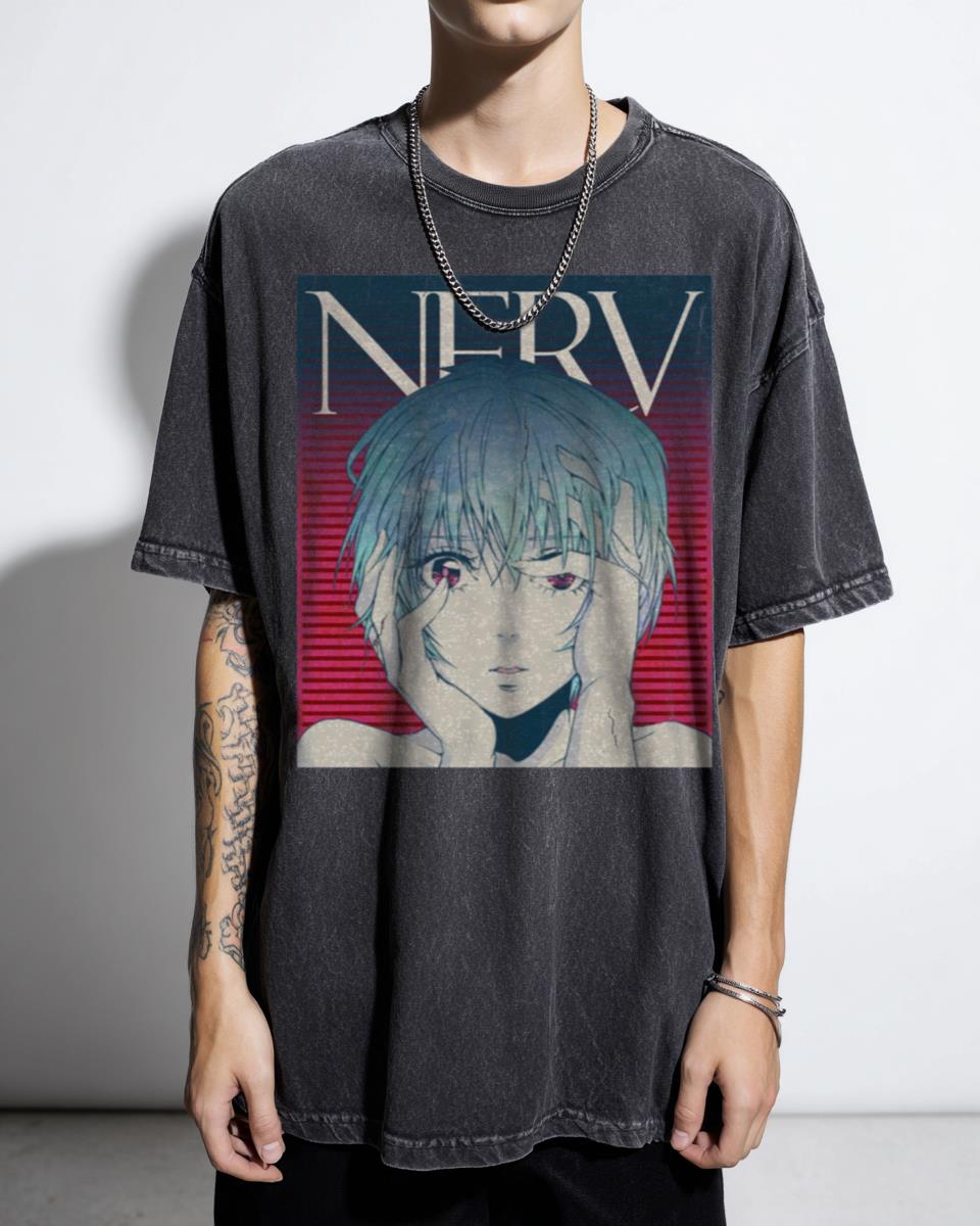 Neon Genesis Evangelion NERV Logo T-Shirt - Anime Manga Shinji Rei Asuka Fan Unisex