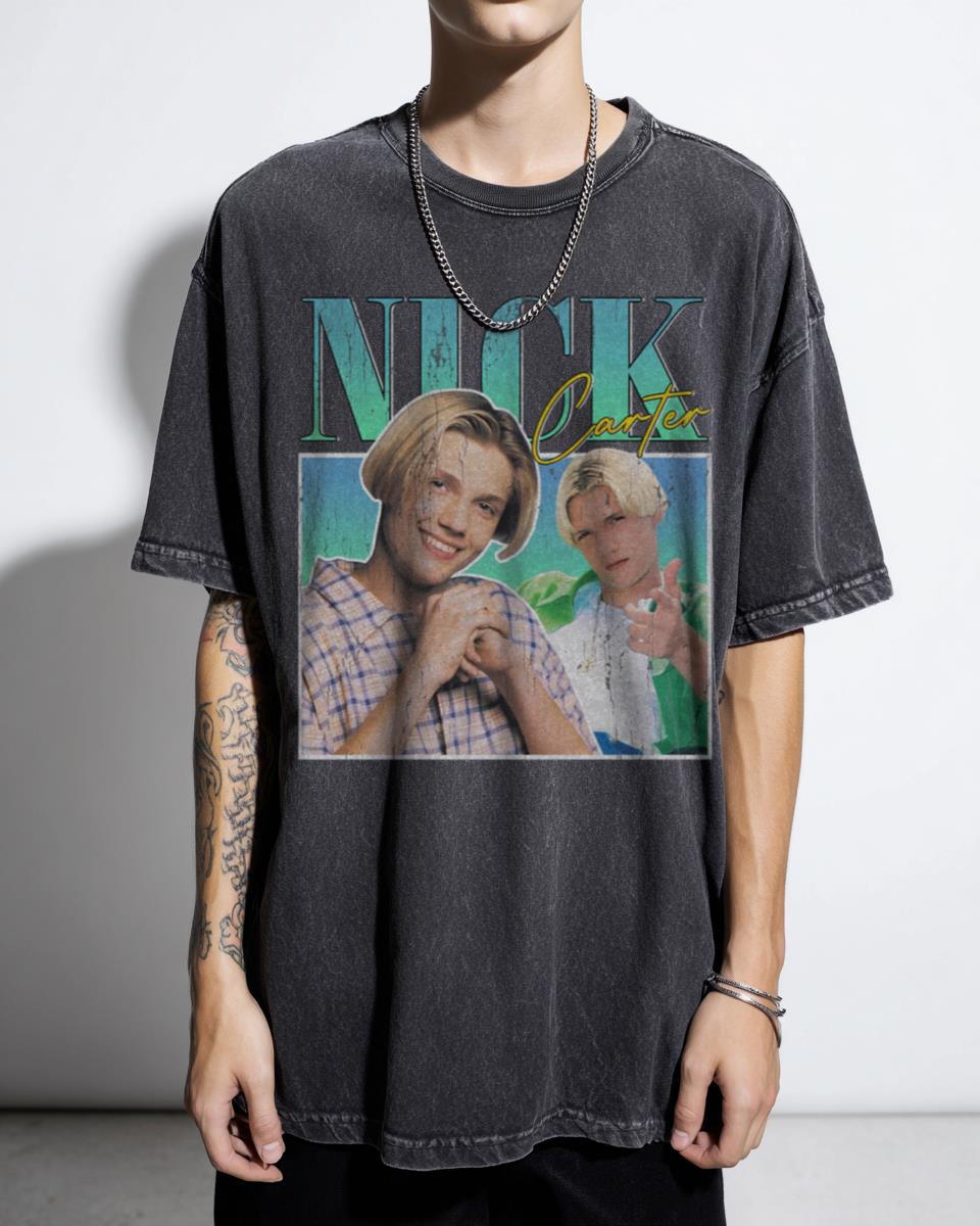 Nick Carter Backstreet Boys 90s Acidwash Tee | Boy Band Shirt