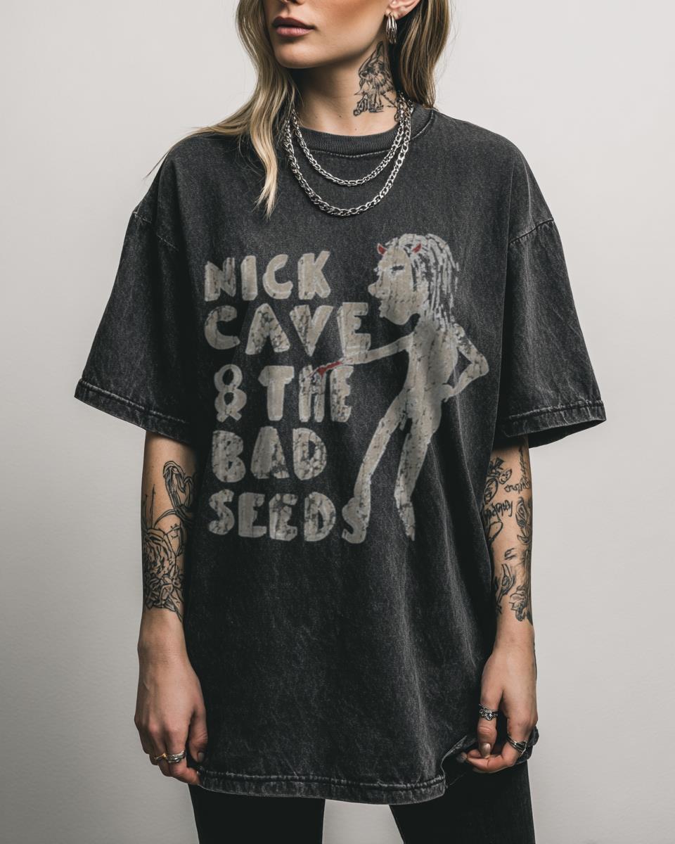 Nick Cave & The Bad Seeds 2 Acidwash Tee | Music Fan Shirt