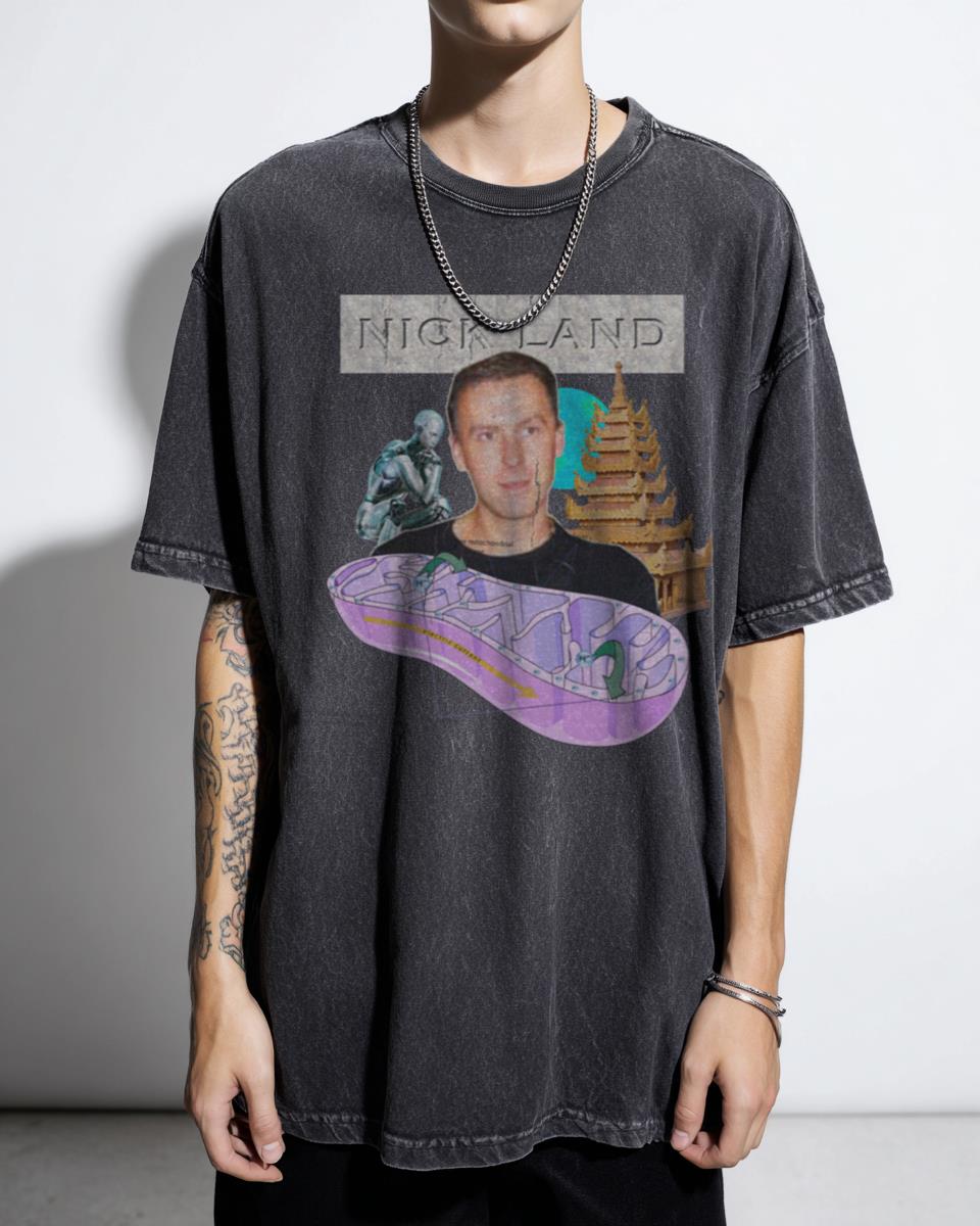 NICK LAND MELTDOWN Acidwash Tee | Philosophy Theory Shirt