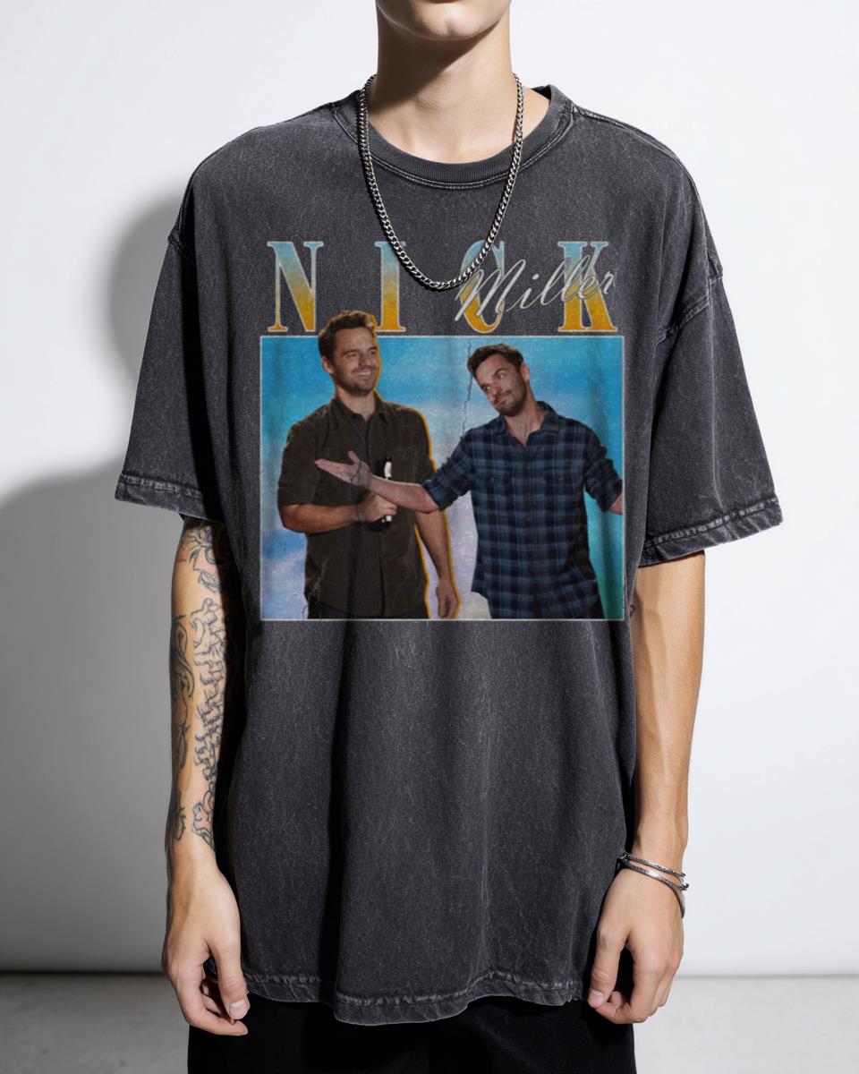 Nick Miller New Girl Homage T-Shirt - Jake Johnson Y2K Tribute Fan