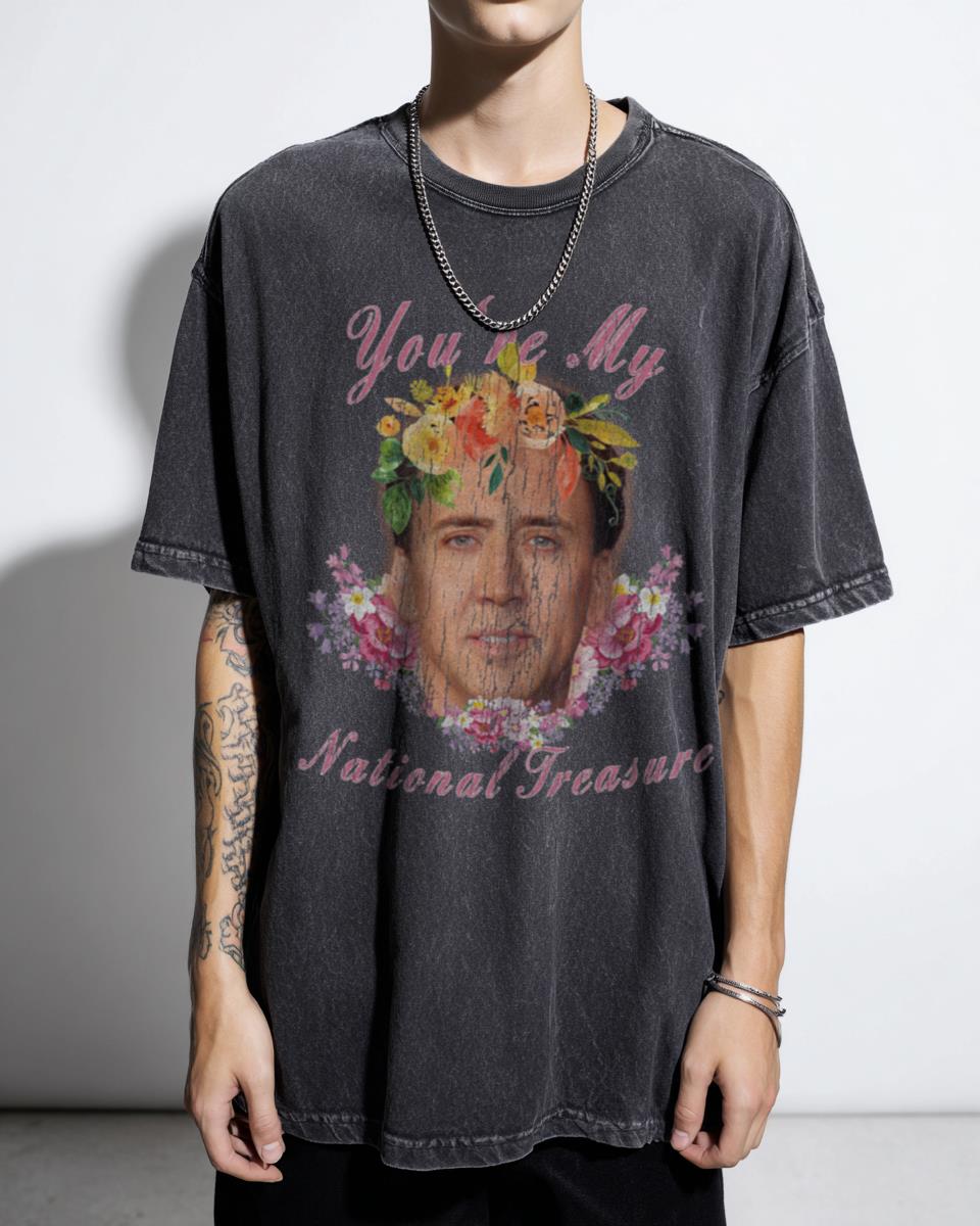 Nicolas Cage 'National Treasure' Meme T-Shirt | Funny Nic Cage Tee