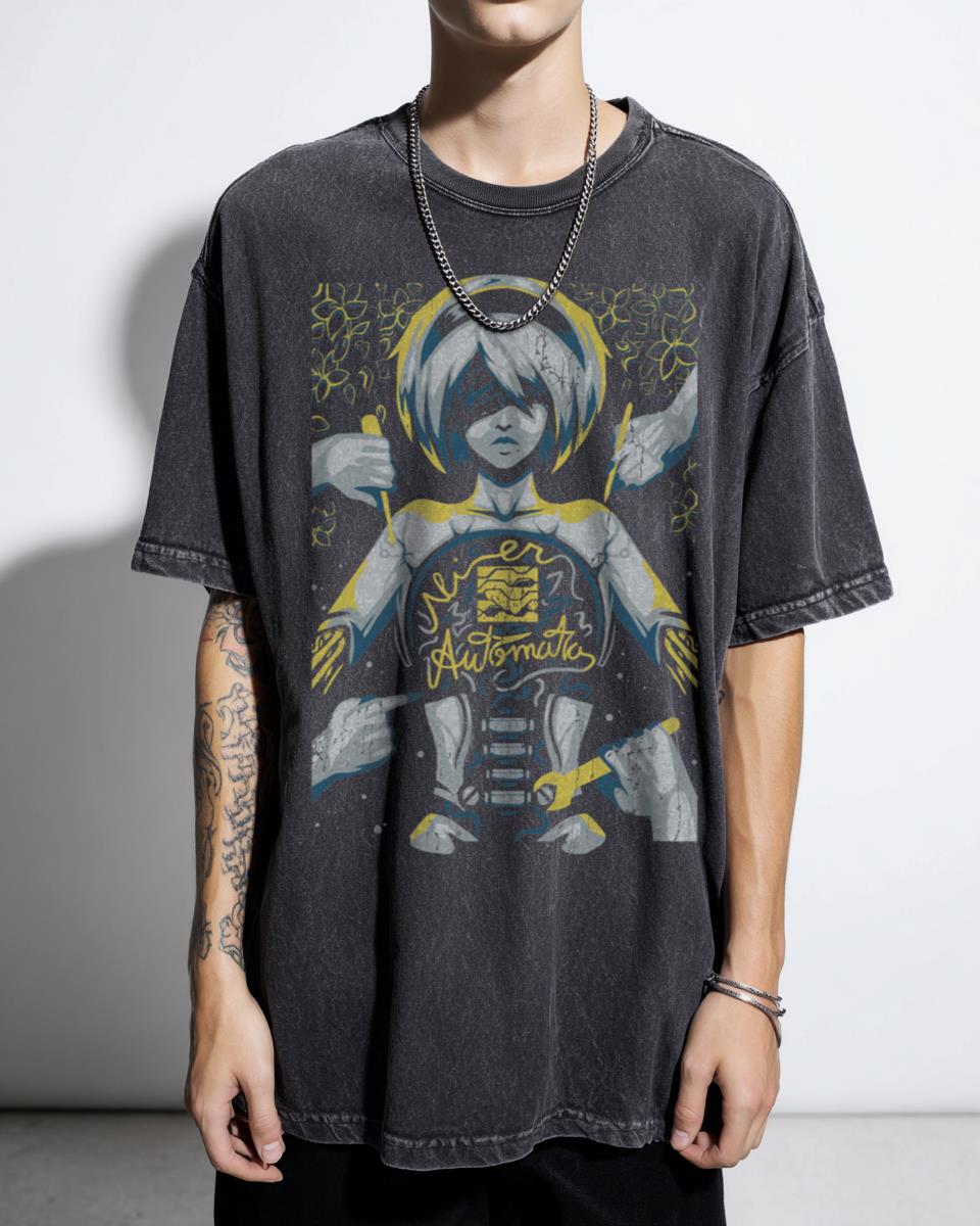 Nier Automata 2B & 9S Anime T-Shirt - Video Game Fan PlayStation Unisex