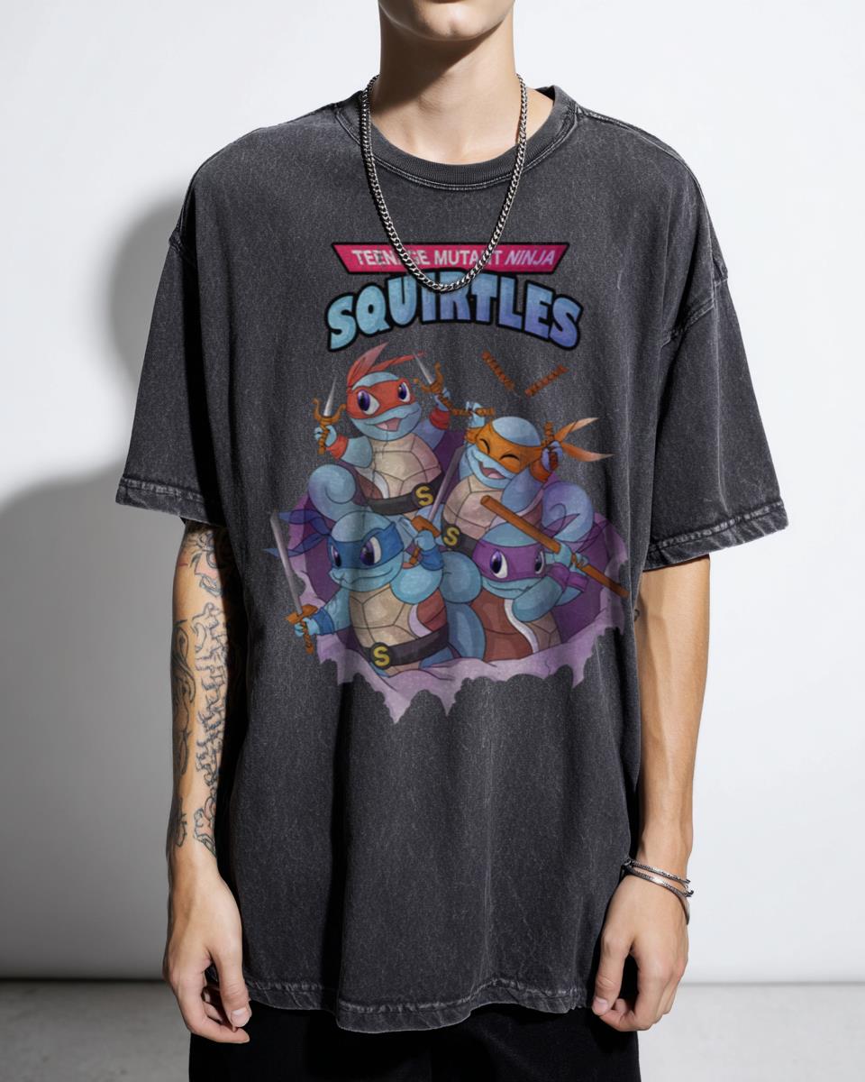 Ninja Mutant Squirtles 64 Gaming Fan Art T-Shirt - Trending Unisex Gift Idea