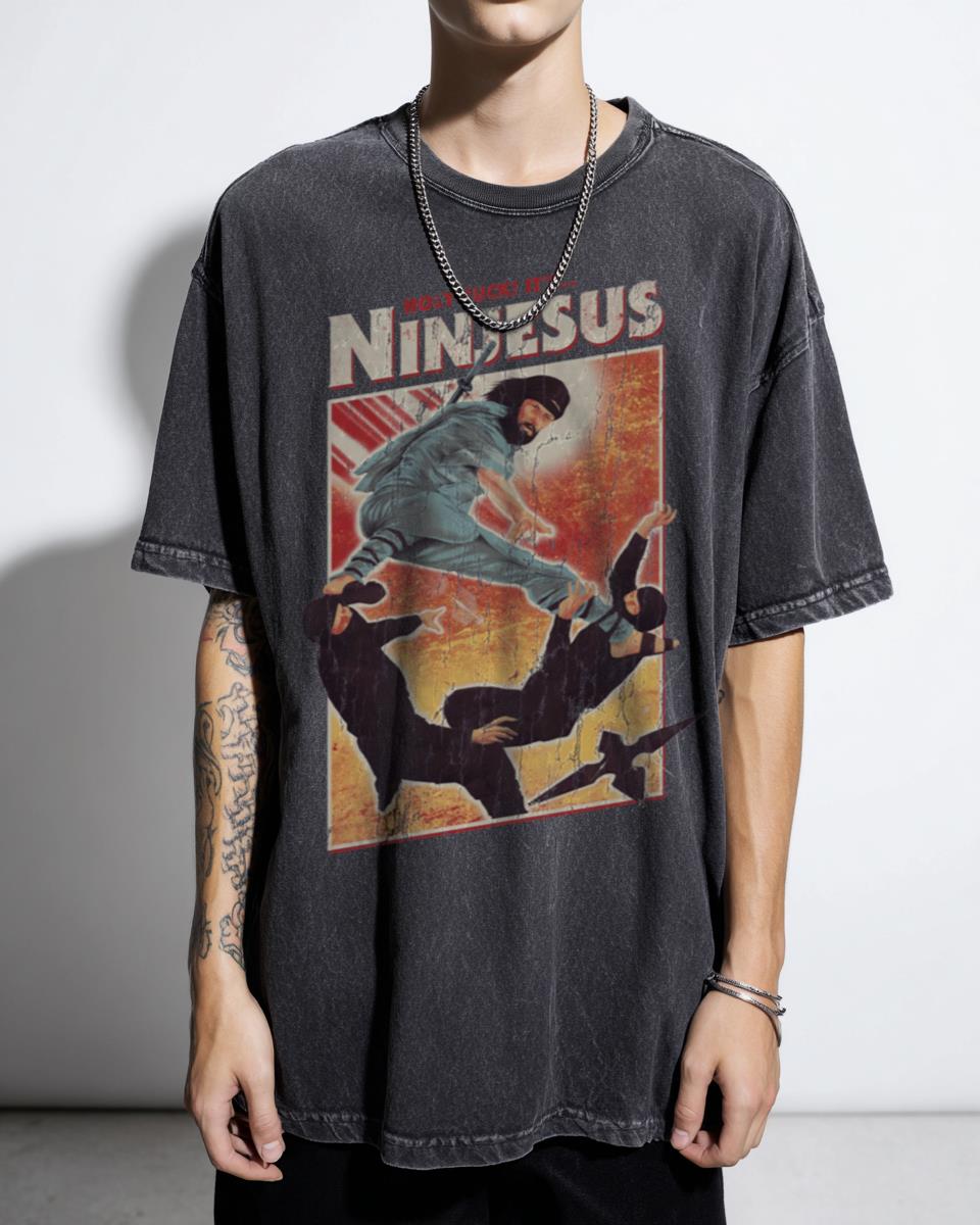 Ninjesus American Ninja Warrior Parody T-Shirt - Faith & Fitness