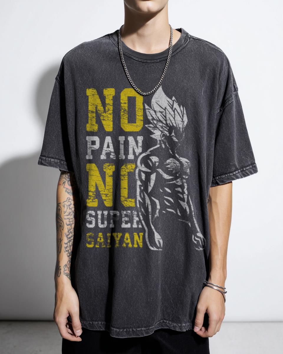 No Pain No Super Saiyan Vegeta T-Shirt | DBZ Workout
