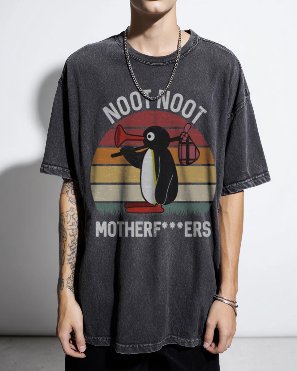 Noot Noot Penguin Vintage T-Shirt | Funny Pingu Meme
