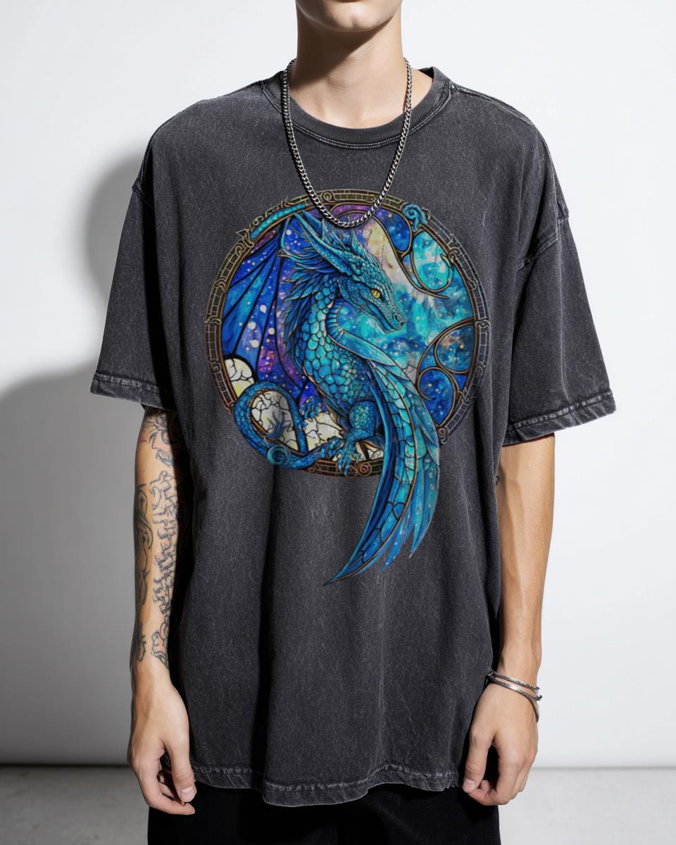 Norse Celtic Dragon Mythology Art T-Shirt - Viking Jormungandr Fantasy Unisex Tee