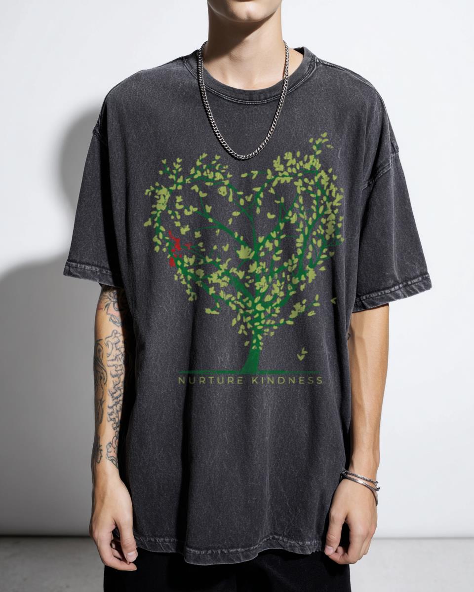 Nurture Kindness Heart Tree T-Shirt - TPWK Spread Love Humanity