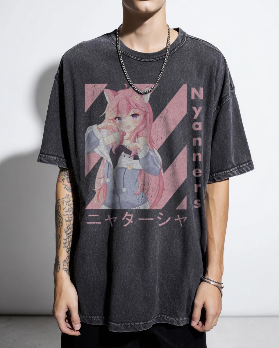 Nyanners VShojo Anime VTuber T-Shirt | Waifu Fan Art Graphic